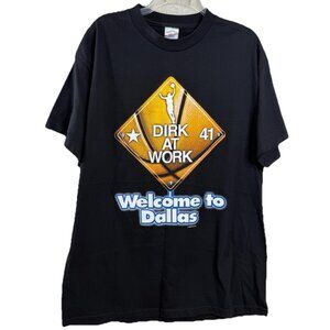 VTG '09 Nowitzki Large Dallas Mavericks Shirt Tennessee River-Dirk at Work -EUC